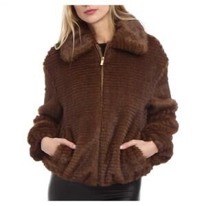 NEW PATTY KIM garbo bomber jacket in new mink